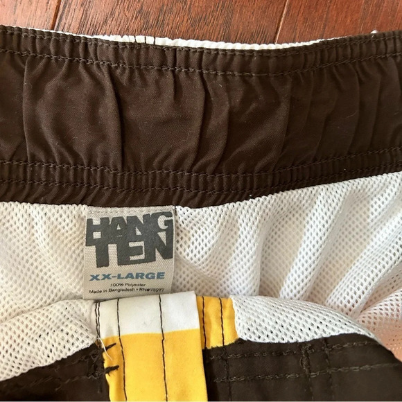 Men's HangTen Surf Shorts swim trunks size XXL NWOT waist 40”palm tree orange - Picture 3 of 6